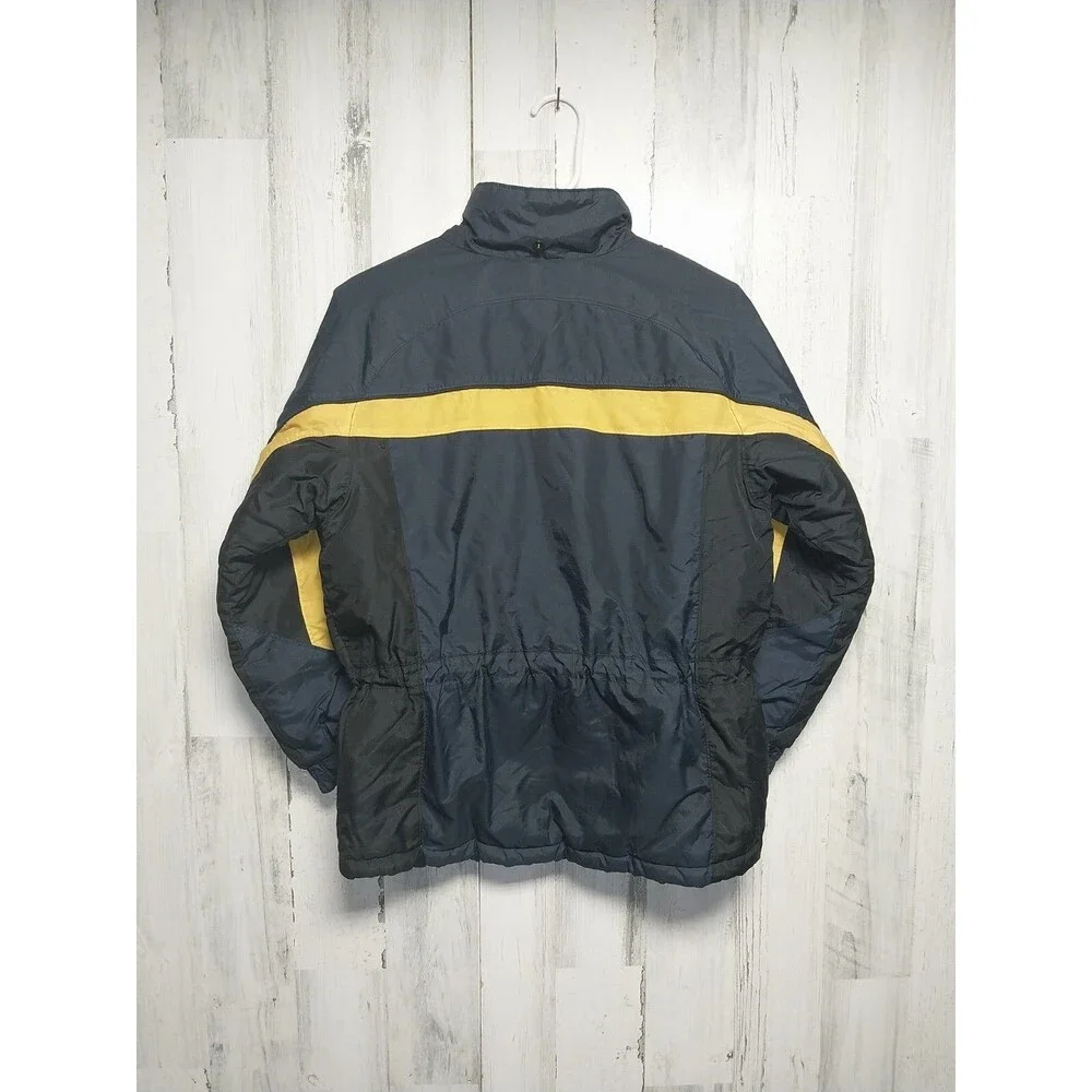 Columbia Youth 10/12 Insulated Winter Jacket Blue Yellow Missing Hood
